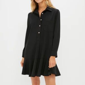 Tuckernuck Pomander Place Black Crepe Callahan Dress